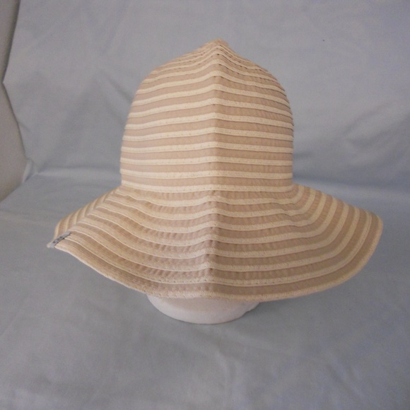Logo Fit Khaki Cream Wide Brim Hat Womans OSFM - Picture 3 of 6